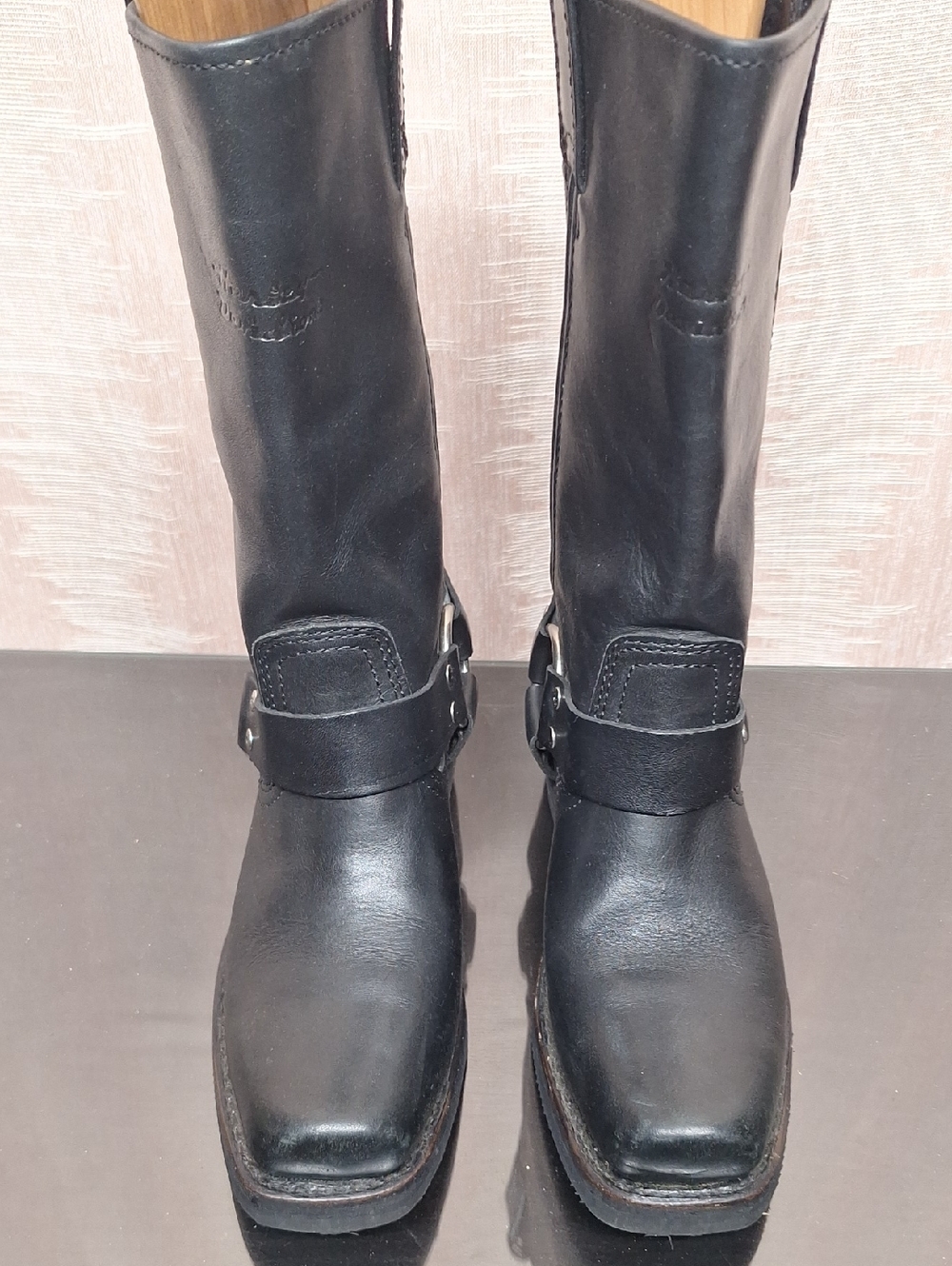 Harley-Davidson Black Boots with Orange Label Size 7